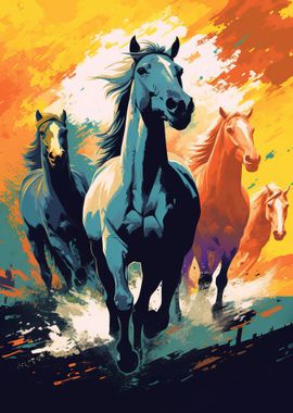 Horse Geometric Art