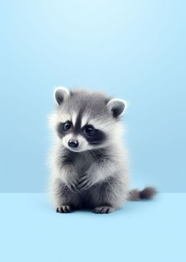 Baby Raccoon Portrait