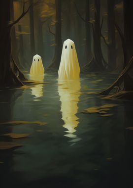 Ghost in a forest