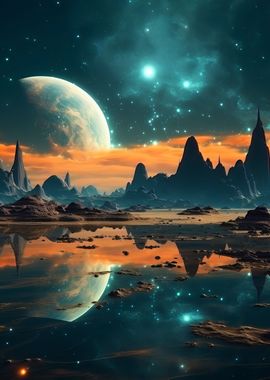 Fantasy Space Landscape 29