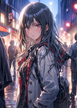 waifu under rain