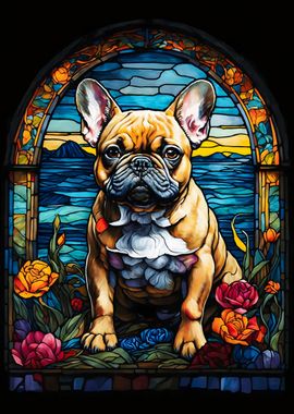 French Bulldog Abstract