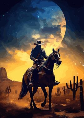 cowboy in the desert