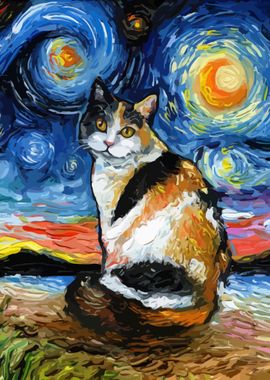 Starry Night Cat 