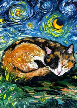 Starry Night Cat 