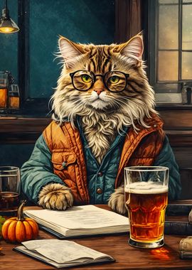 Intelectual Cute Cat