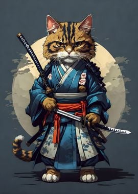 Samurai Cat vintage