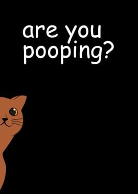 Orange Cat Are You Pooping