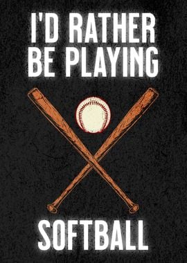 PLAYING SOFTBALL