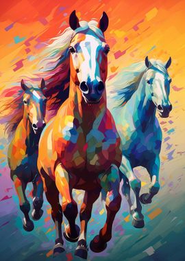 Horse Geometric Art