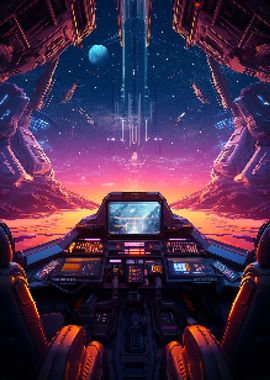 Space Travel Pixel Art