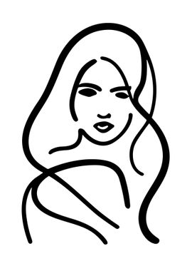 One Line Art Woman