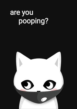Metal Poster Displate Black Cat Are You Pooping With Magnet