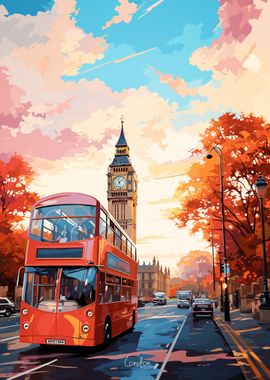 LONDON Oil Painting