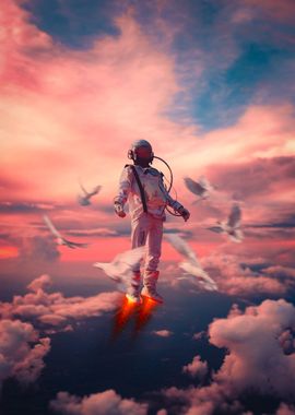 Astronaut Cloud Paradise