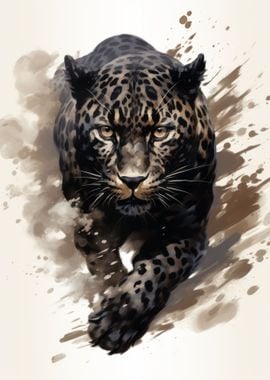 Running Dark Leopard