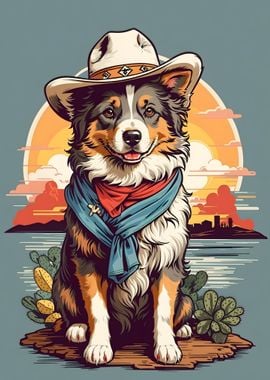 Australian Shepherd Cowboy