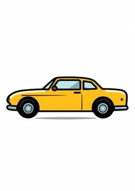 Yellow Car Minimalist