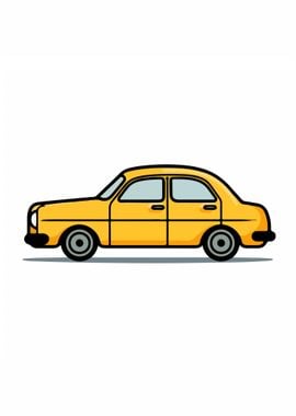 Yellow Car Minimalist