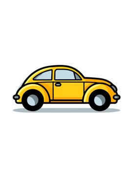 Yellow Car Minimalist