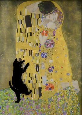 Cat Klimt Kiss