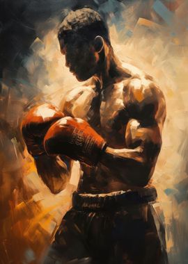 Oil Painting of a Boxer 