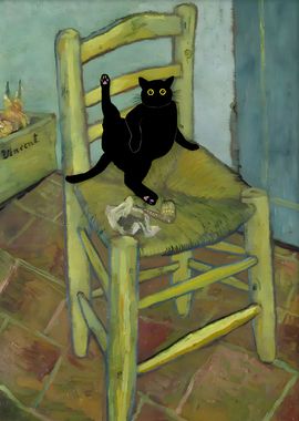 Van Gogh Chair Cat