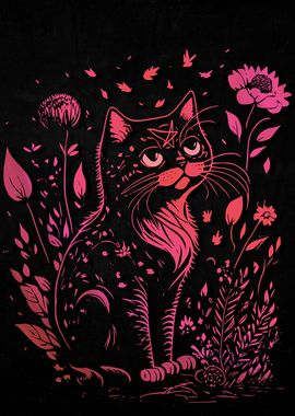 Flowers Cats