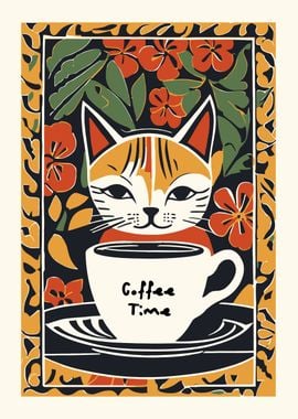 Coffee Time Cat