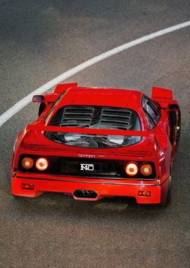 Ferrari F40 race up Monaco