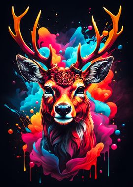 Colorful Deer Paint