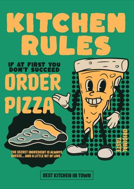 Funny Pizza Poster