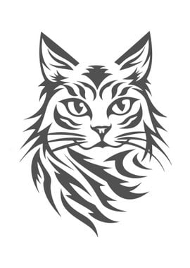 Cat Tribal Design