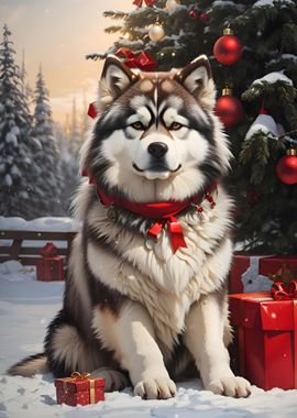 Alaska Christmas Dog