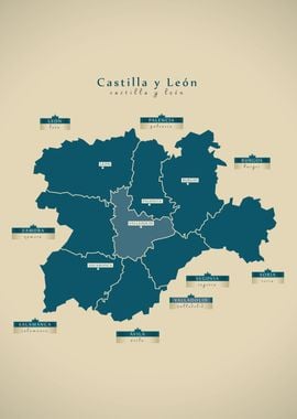 Castilla y Leon Map