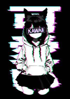 Glitched Kawaii Catgirl