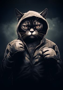 Cat Boxer Portrait