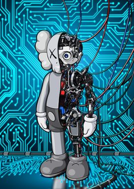 KAWS Robot poster