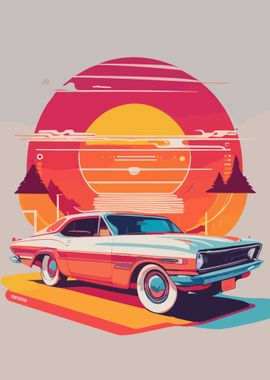 american retro classic car