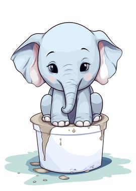 Cute Elephant Toilet bowl