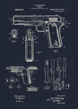 1911 Colt 45 Handgun