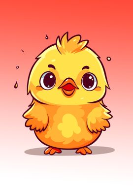 Cute cartoon chicken