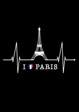 Paris Skyline Heartbeat