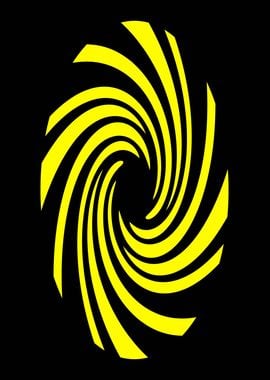 YELLOW BLACK HOLE ABSTRACT