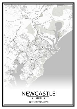 Newcastle White City Map