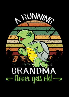 A Vintage Running Grandma