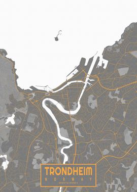 Trondheim City Map Bauhaus