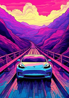 Car Retro Synthwave