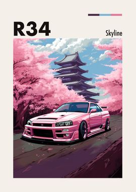 Vintage Nissan R34 Skyline