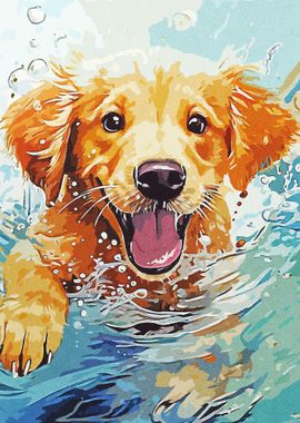 Swimming Dog